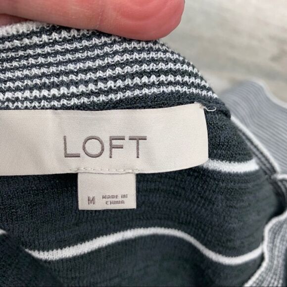 Loft cold shoulder striped sweater - Picture 6 of 9